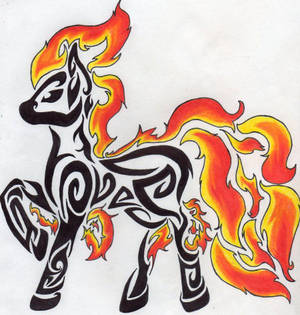 Pokémon Ponyta Paper Drawing Wallpaper