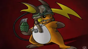 Pokemon Raichu Soldier Wallpaper