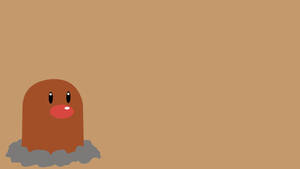 Pokémon's Diglett Light Brown Background Wallpaper