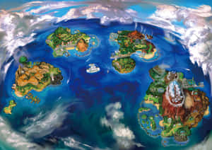 Pokemon Sun And Moon Map Wallpaper