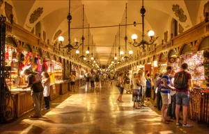 Poland's Krakow Cloth Hall Stores Wallpaper