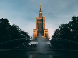 Poland's Palace Of Culture Photography Wallpaper