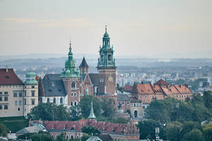 Poland's Wawel Cathedral Tower Wallpaper
