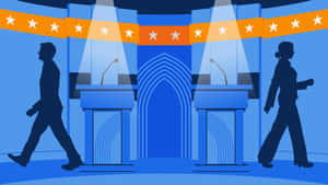 Political Debate Stage Preparation Wallpaper