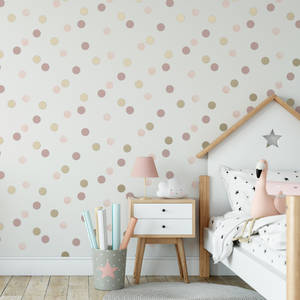 Polka Dots On A Room Wallpaper