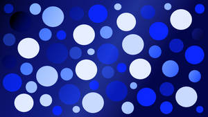 Polka Dots Shades Blue And White Wallpaper
