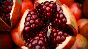 Pomegranate Ruby Red Fruit Wallpaper