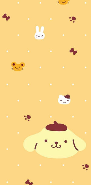 Pompompurin Cute Minimal Logo Hd Wallpaper