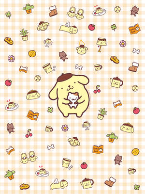 Pompompurin Cute Patterns Hd Wallpaper