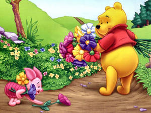 Pooh And Piglet Cartoon Network Characters Wallpaper