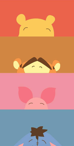 Pooh Pastel Iphone X Cartoon Wallpaper