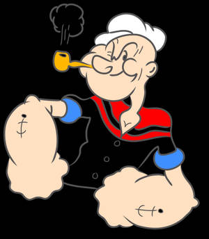 Popeye Posing Happily Wallpaper