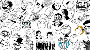 Popular Meme Faces Drawing Wallpaper