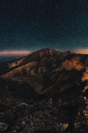 Popular Phone Mountain Starry Sky Wallpaper