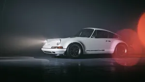 Porsche 911 In Clean White Paint Wallpaper