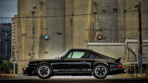 Porsche 911 In Glossy Black Paint Wallpaper
