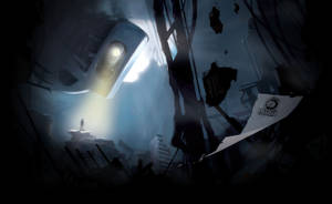 Portal 2 Dual Screen Glados Artificial Intelligence Wallpaper