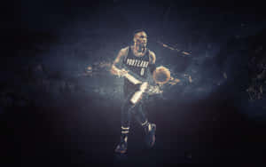 Portland Basketball Player Action Shot Wallpaper