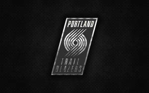 Portland Trail Blazers Metallic Black Wallpaper