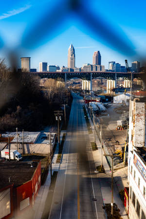 Portrait Key Tower In Cleveland Wallpaper