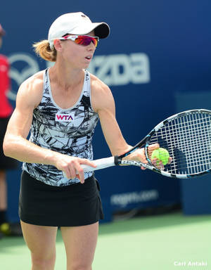 Portrait Of Cara Black Wearing Stylish Sunglasses Wallpaper