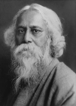 Portrait Of Rabindranath Tagore Wallpaper