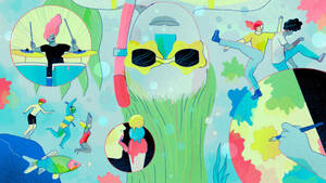 Portraying A Modern City Against The Backdrop Of A Stunning Sunset Wallpaper