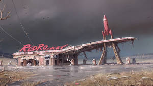 Post-apocalyptic Red Rocket Fallout 4 4k Wallpaper
