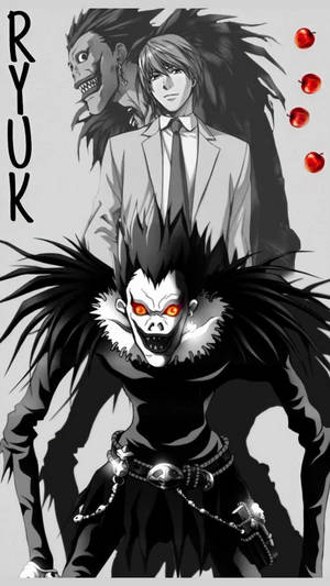 Poster Ryuk And Light Death Note Iphone Wallpaper