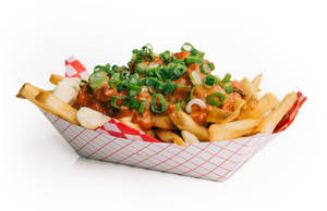 Poutine Topped With Spring Onions Wallpaper