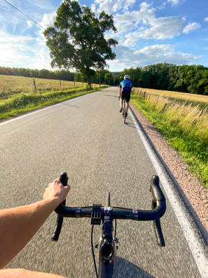 Pov Cycling Country Field Road Wallpaper