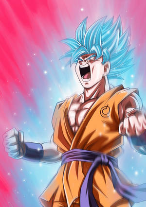 Power Up Super Saiyan Son Goku Iphone Wallpaper