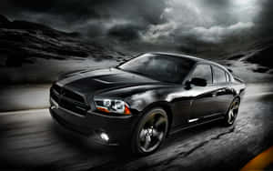 Powerful Dodge Charger On The Road Wallpaper