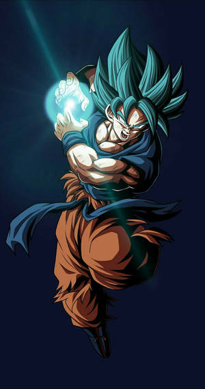Powerful Kamehameha Super Saiyan Son Goku Iphone Wallpaper