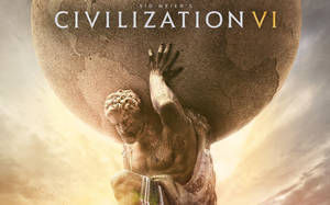Powerful Zeus Striding Across Earth In Civilization 5 Wallpaper