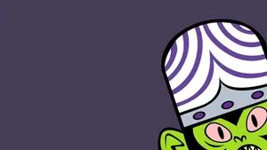 Powerpuff Girls Baddie Mojo Purple Background Wallpaper
