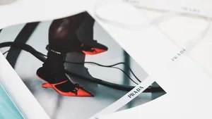 Prada White Ribbon Magazine Wallpaper