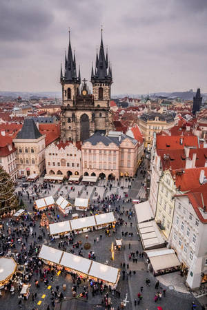 Prague Old Town Center Wallpaper