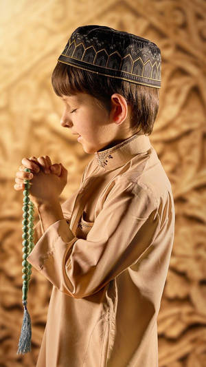 Praying Little Islamic Boy Wallpaper