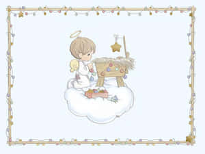 Precious Moments Angelon Cloud Wallpaper
