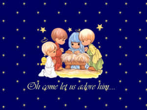 Precious Moments Nativity Scene Wallpaper
