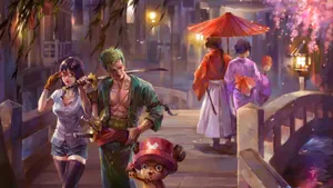 Prepare For Adventure On The Grand Line With Luffy And The Straw Hat Pirates In