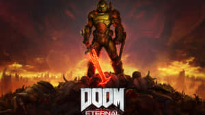 Prepare To Fight In The Ultimate Battle Of Doom Eternal In Breathtaking 4k Resolution Wallpaper