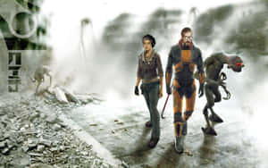 Prepare To Take Action In The Dystopian World Of Half-life 2 Wallpaper