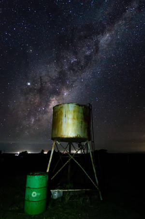 Pretty Galaxy Water Tower Wallpaper