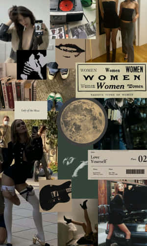 Pretty Girl Aesthetic Collage Wallpaper