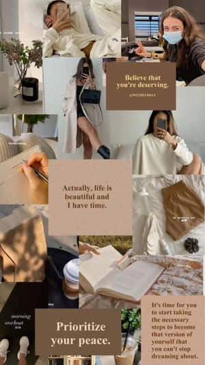 Pretty Girl Aesthetic Collage Wallpaper