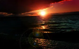 Pretty Ocean Sunrise Wallpaper