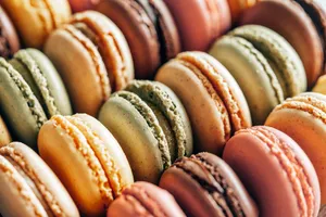 Pretty Pastel French Macarons Wallpaper