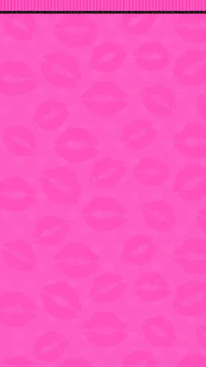 Pretty Phone Pink Kiss Marks Wallpaper